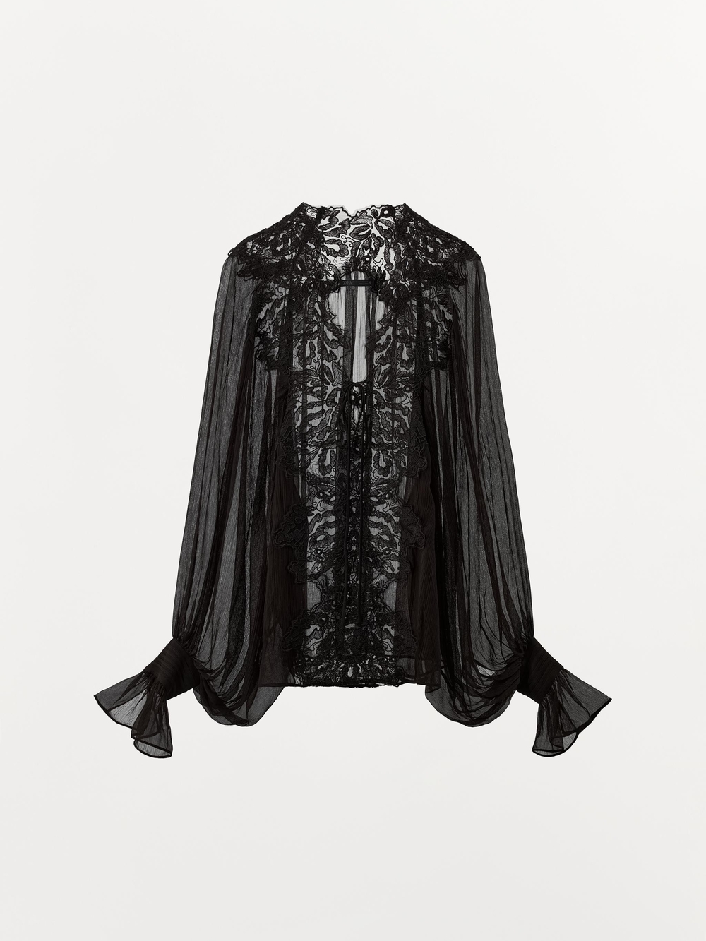 ISO Zara Lace Georgette Blouse